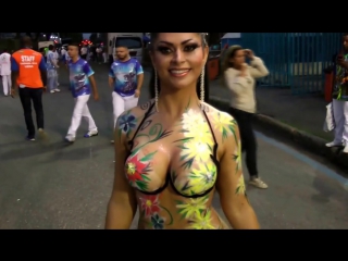 ellen santana body painting  success at samb dromo at caprichosos de pilares | brazilian girls  big tits