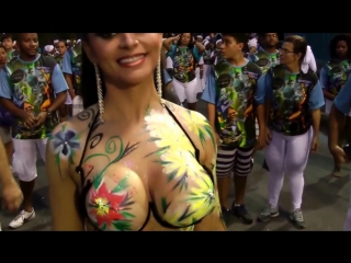 ellen santana body painting success at samb dromo at caprichosos de pilares | brazilian girls  big tits